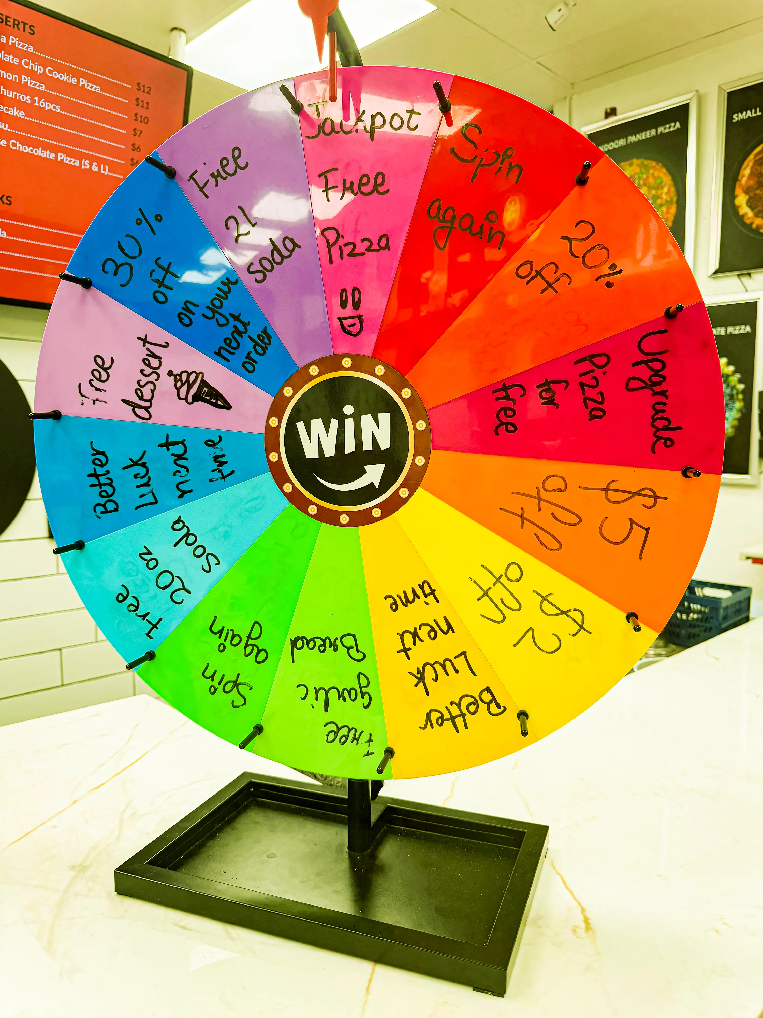 Prize spin wheel